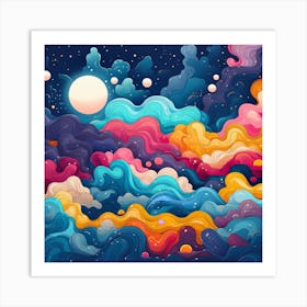 Abstract Watercolor Background Art Print