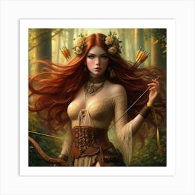 Red Haired Woman Art Print