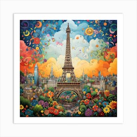 Paris Eiffel Tower 2 Art Print