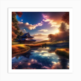 Asian Landscape 2 Art Print