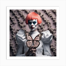 Clown Butterfly Couture 1 Art Print