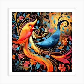 Colorful Birds Art Print