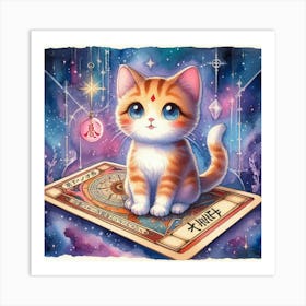 Kitty Card Art Print