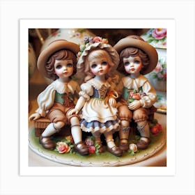 Porcelain dolls 3 Art Print