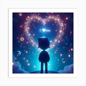 I Love You 3 Art Print