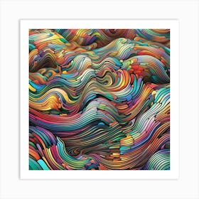 waves of thought Art Print