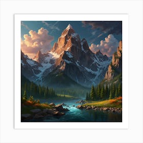 Mountain Landscape 23 Art Print