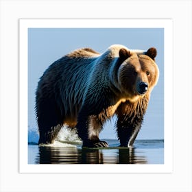 Lucky Grizzly Bear Art Print