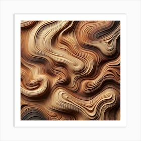 Abstract Wavy Texture Art Print