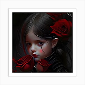 Adorable Little Girl Portrait Art Print