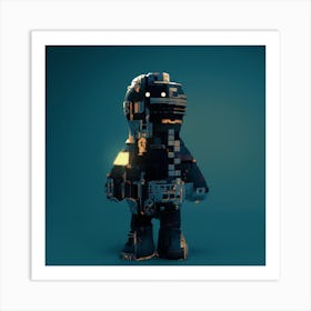 Robot In Space Man Art Print