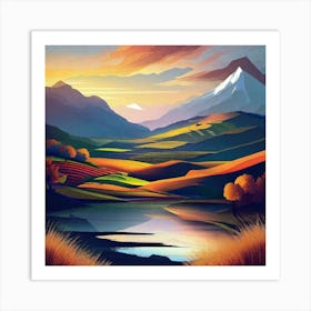 Landscape Painting 73 Art Print