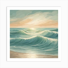 Waves On The Horizon Art Print 3 Art Print