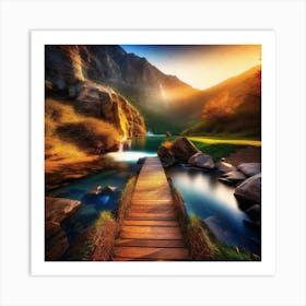 Bridge Over The River 1 Art Print