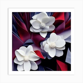 Magnolia Flowers Art Print