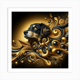 Abstract Dog Art 1 Art Print