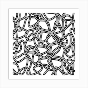 Abstract Black And White Pattern 12 Art Print