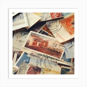 Postage Stamps 19 Art Print