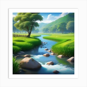 River In The Countryside 2 Art Print