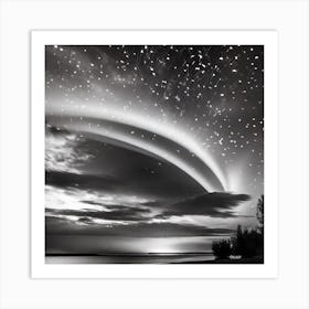 Star Trails In The Sky Art Print