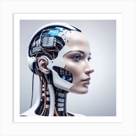 Portrait Of A Female Robot 4 Art Print