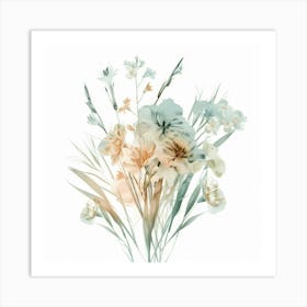 Watercolor Flowers 14 Art Print