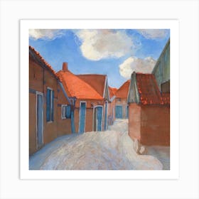 Lappenbrink In Winterswijk Background, Piet Mondrian Art Print