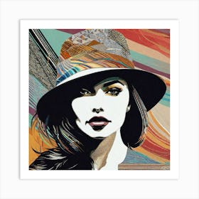 Woman In A Hat 27 Art Print