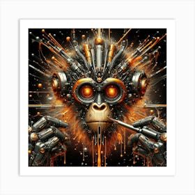 Robot Monkey 1 Art Print