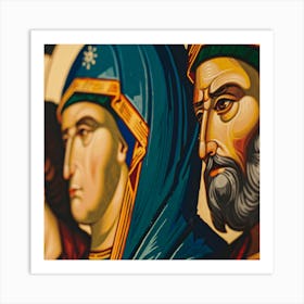 Icon Of The Three Wise Men Art Print