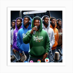 Group Of Rappers Art Print
