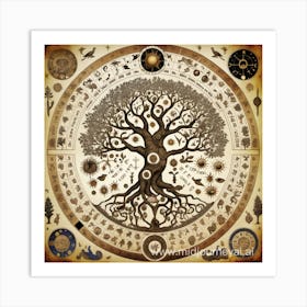 Cosmic Tree Of Life Art Print