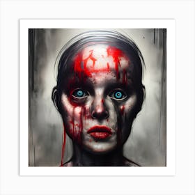 Bloody Face 1 Art Print