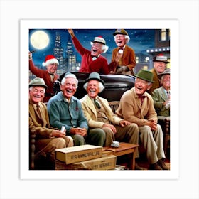 Group Of Old Men Art Print