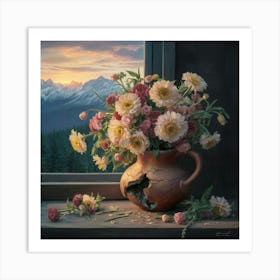 Sunset In A Vase Art Print