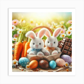 Easter Bunnies Art Print