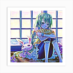 Rare anime art with design Art Print