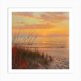 Sunset On The Beach 10 Art Print