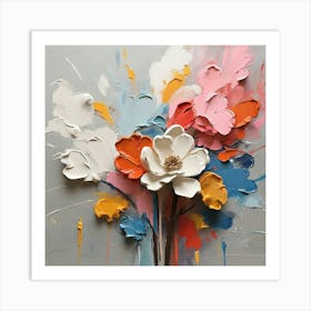 Abstract flowers 1 Art Print