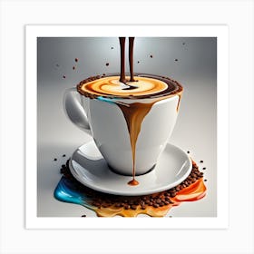 Coffee Pouring Art Print