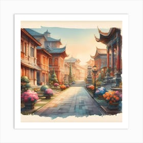 Chinese Street 1 Art Print