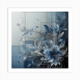 Abstract Flowers 3 Art Print