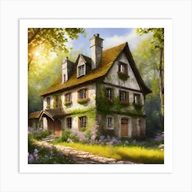 Fairy House In The Woods Art Print