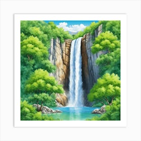 Cascata Art Print