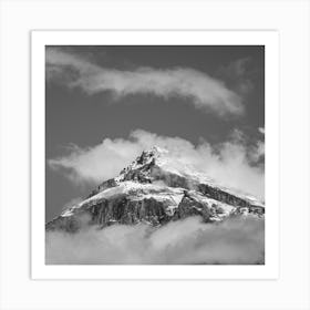 Cloudy Mountain Art Print