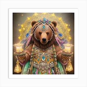 Bear In A Dress Art Print