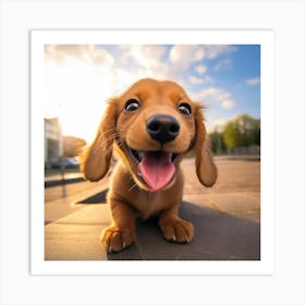 Dachshund Puppy Art Print