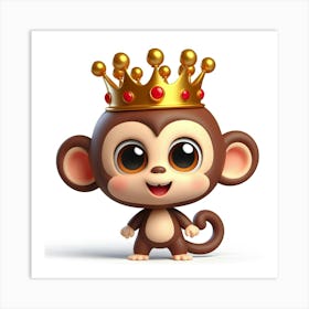 King Monkey Art Print