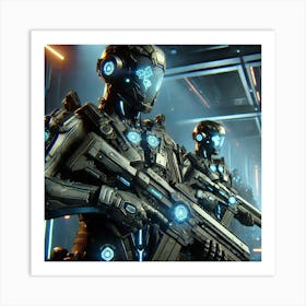 Converted Soldiers Equipped With Energy Stun Rifles Art Print