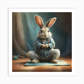 Rabbit In Yoga Pose Art Print